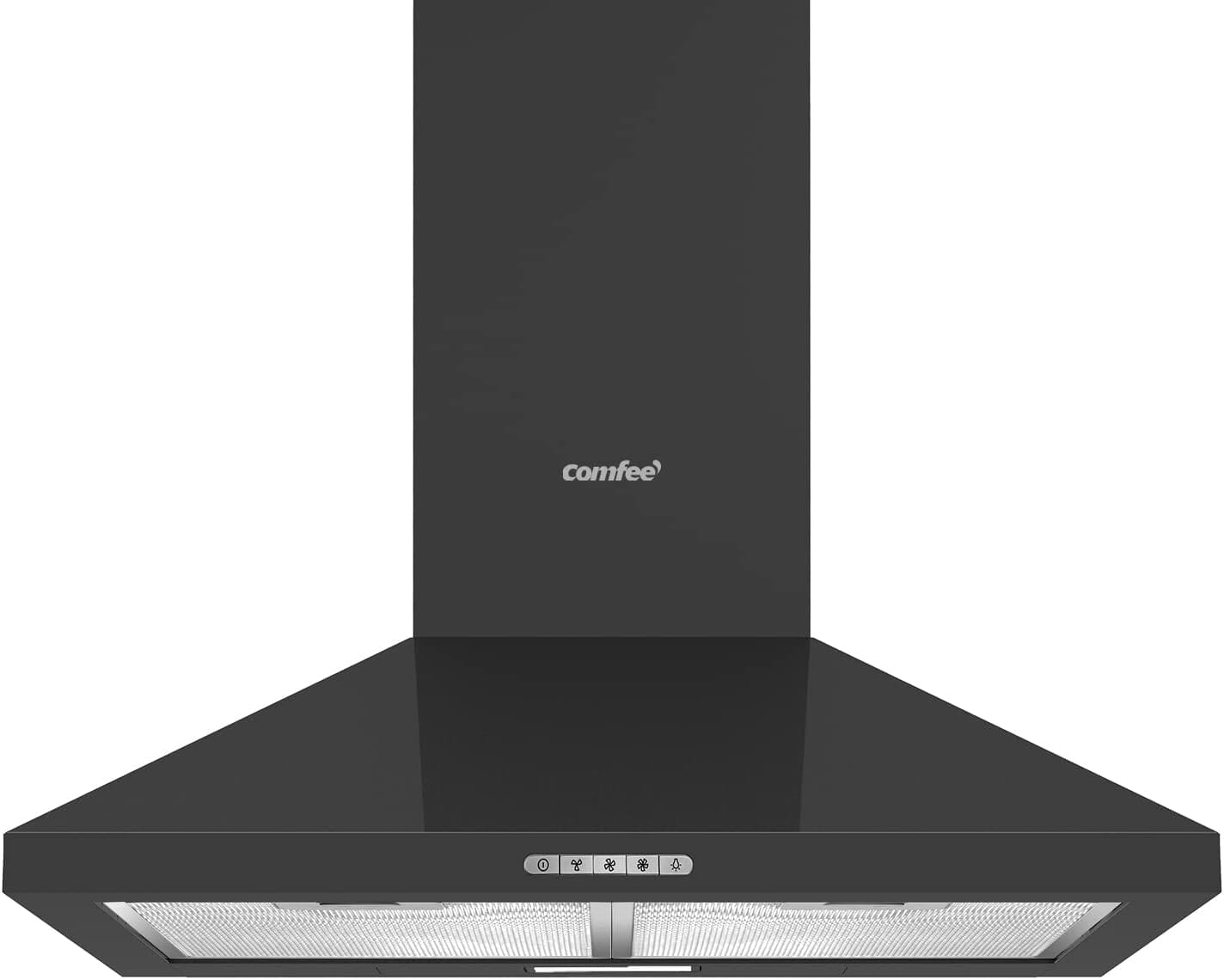 Black 60CM/ 90CM Wall-mounted 3-Speed Chimney Range Hood Cooker Extractor Living and Home 