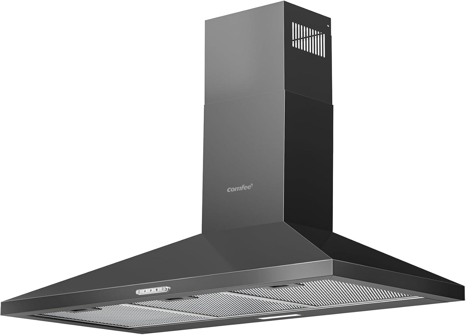 Black 60CM/ 90CM Wall-mounted 3-Speed Chimney Range Hood Cooker Extractor Living and Home 