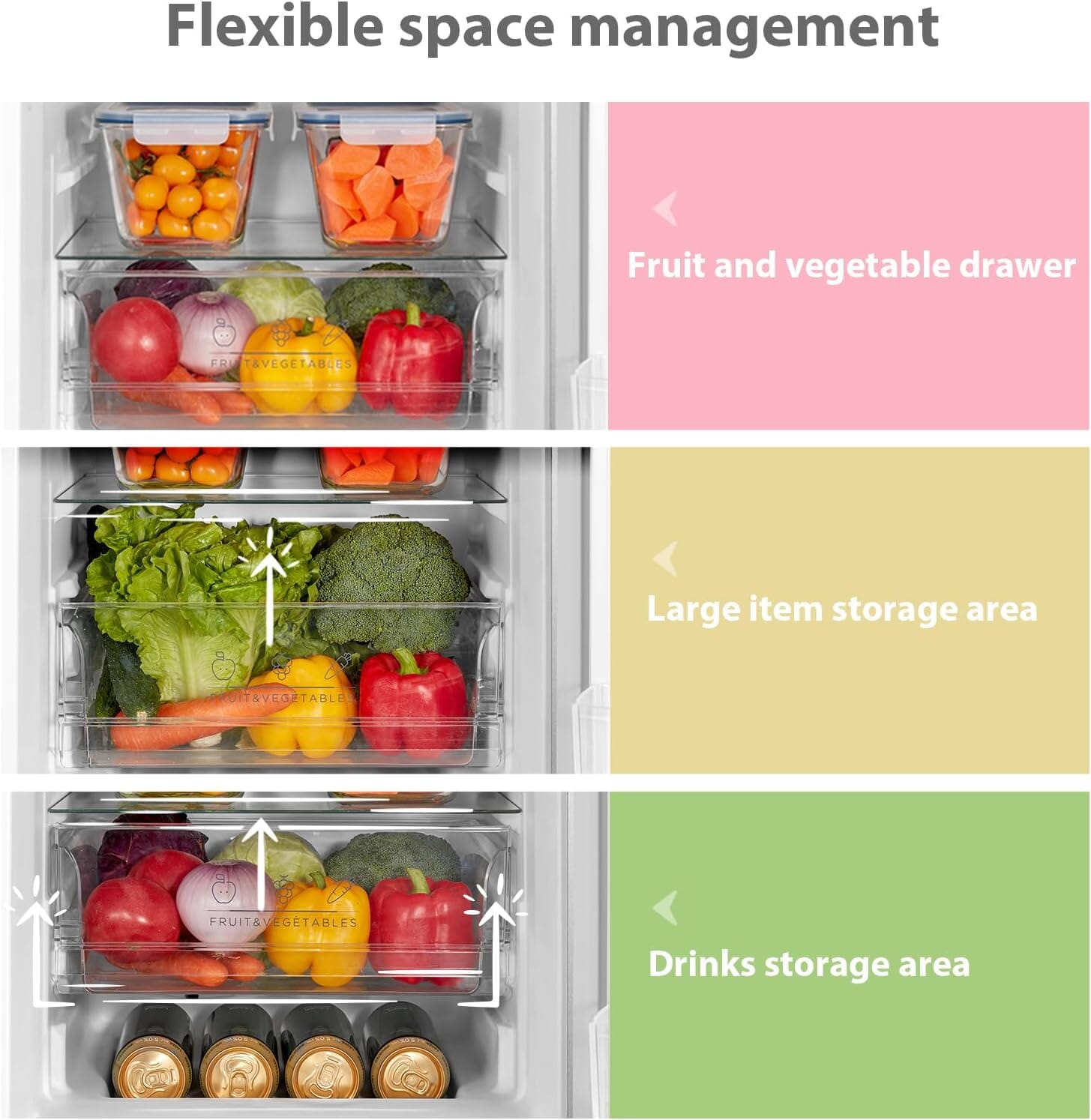 174L Freestanding Low Frost Fridge Freezer Living and Home 