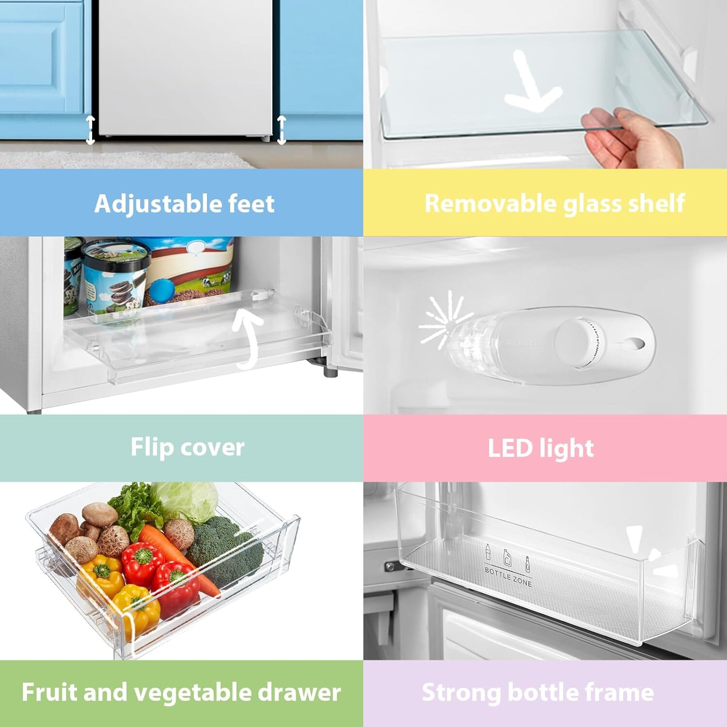 174L Freestanding Low Frost Fridge Freezer Living and Home 