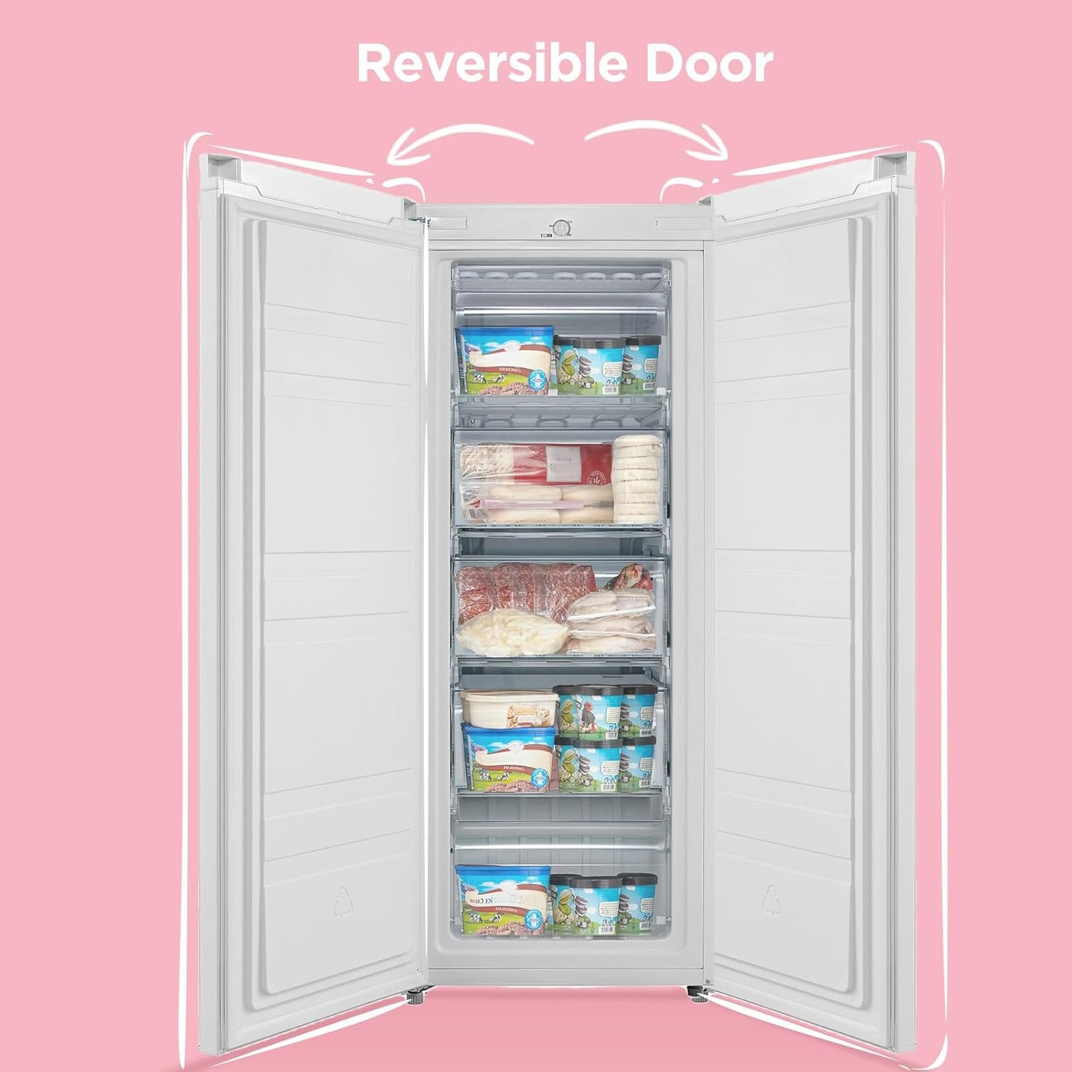 COMFEE' RCU160WH2UK(E) 160 Litre Freestanding Upright Freezer Living and Home 