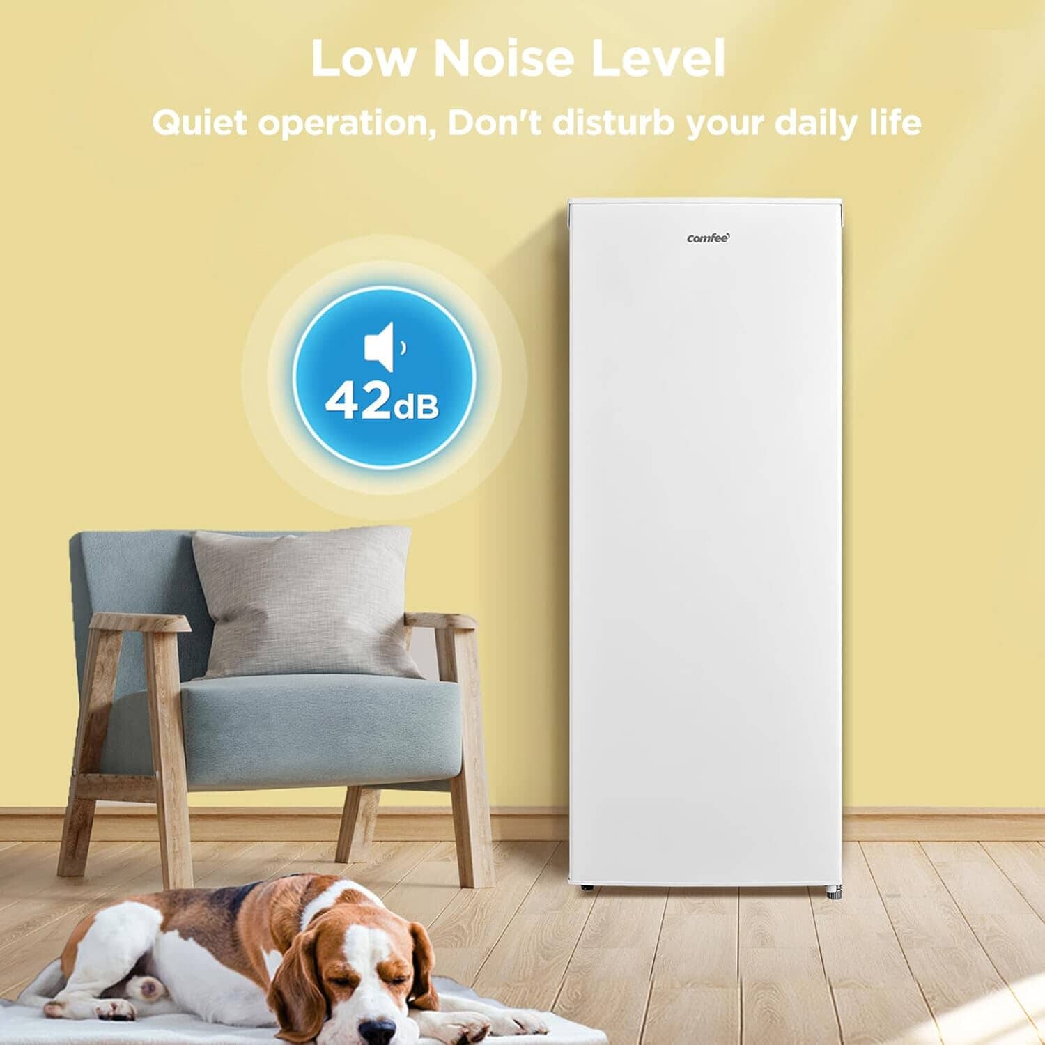 COMFEE' RCU160WH2UK(E) 160 Litre Freestanding Upright Freezer Living and Home 