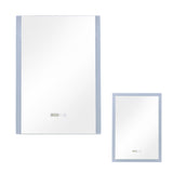 Anti-Fog Aluminum LED Touch Switch Bathroom Vanity Mirror with Clock Bathroom Mirrors Living and Home 