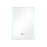 Anti-Fog Aluminum LED Touch Switch Bathroom Vanity Mirror with Clock Bathroom Mirrors Living and Home 