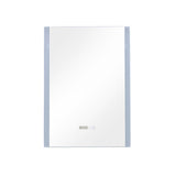 Anti-Fog Aluminum LED Touch Switch Bathroom Vanity Mirror with Clock Bathroom Mirrors Living and Home 