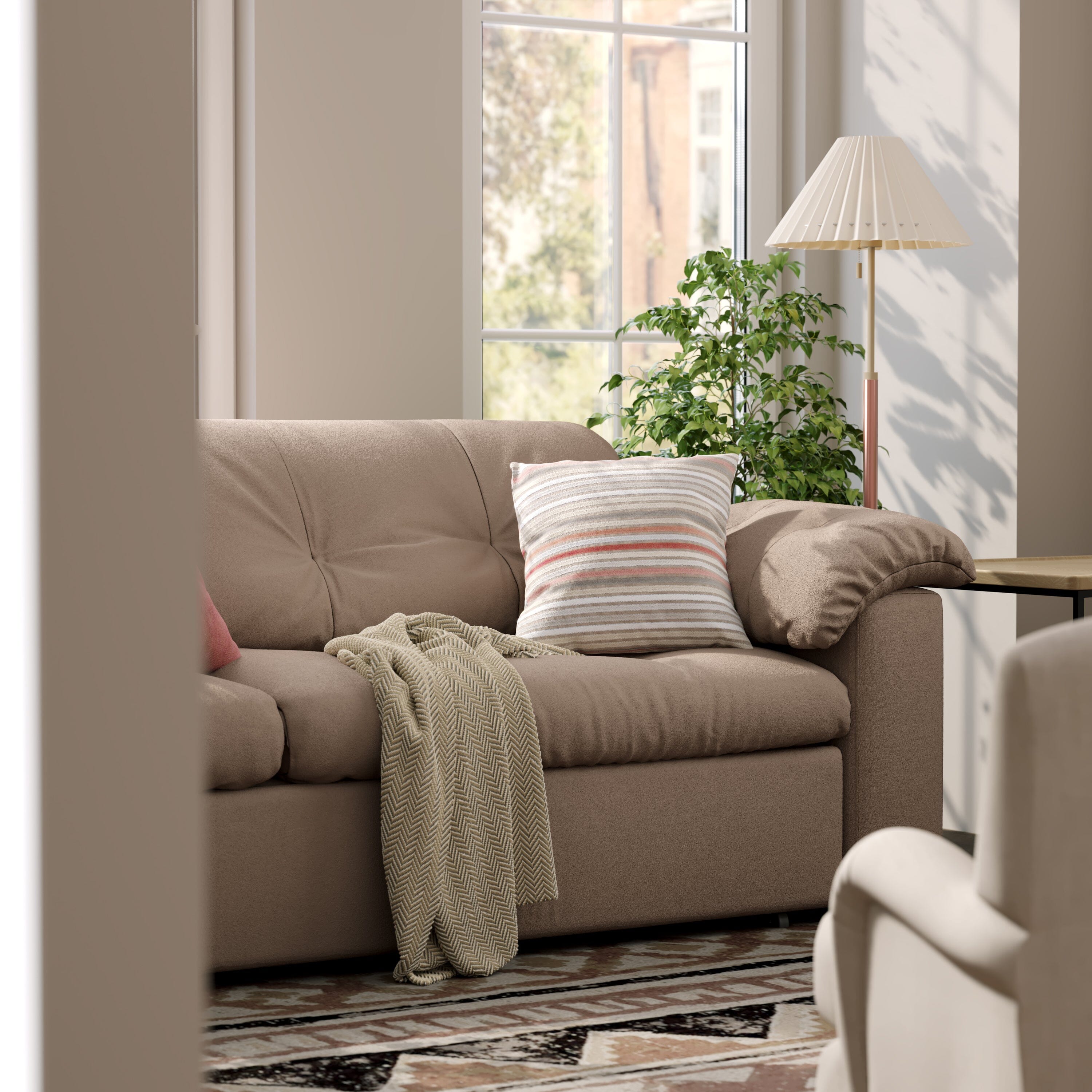 Cottonfy Multifunctional Sleeper 3 Seater Sofa Bed with Storage Space Cottonfy UK 