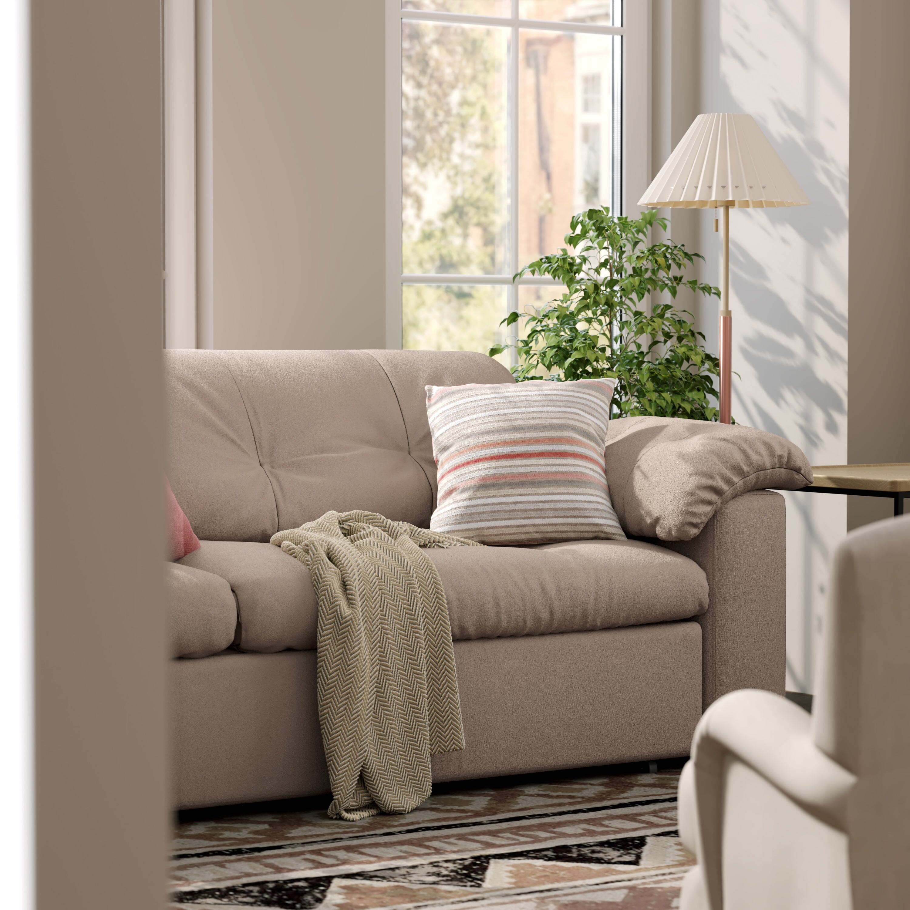 Cottonfy Multifunctional Sleeper 3 Seater Sofa Bed with Storage Space Cottonfy UK 