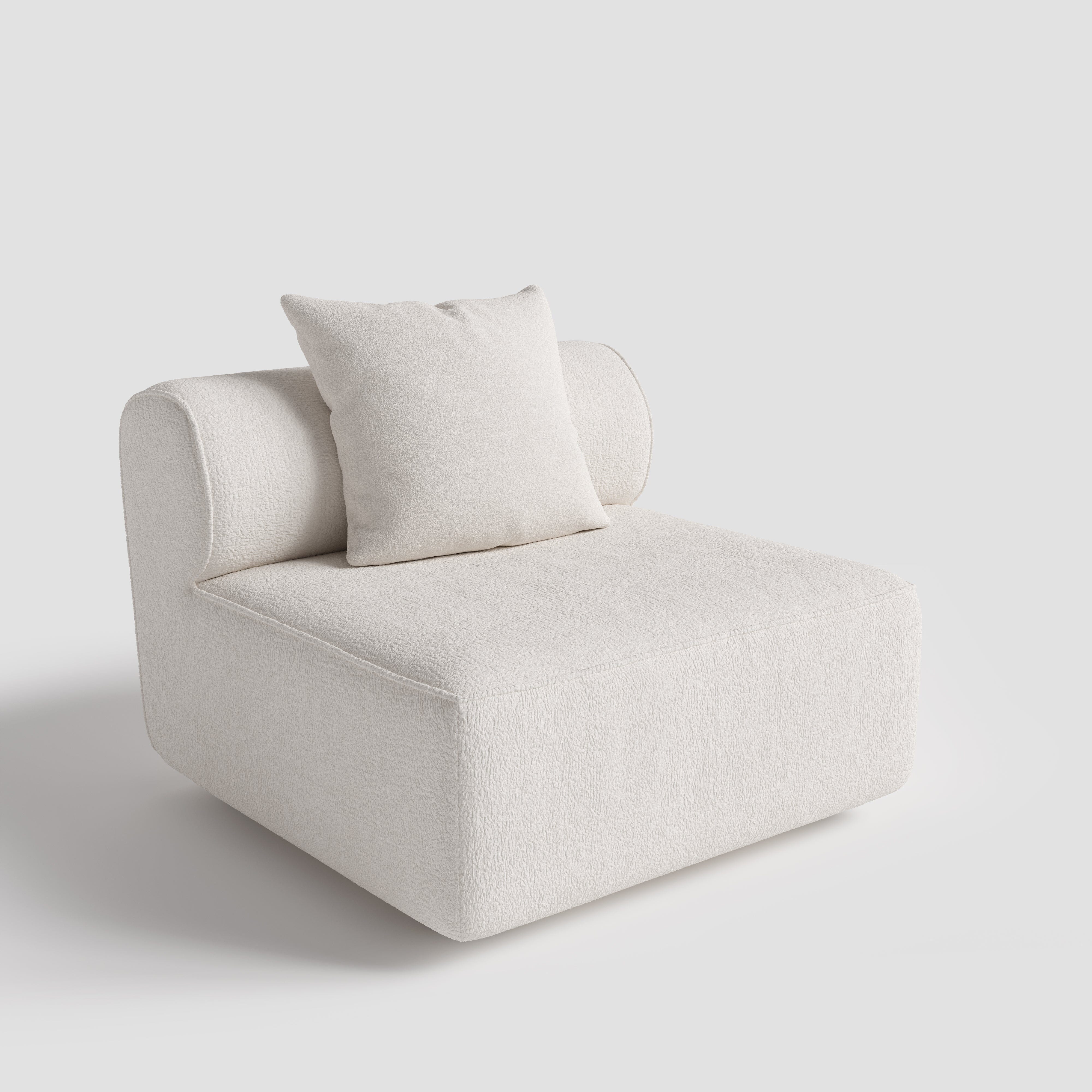 The Plump Modular Bouclé Sofa with Integrated Storage Cottonfy UK Block B1 