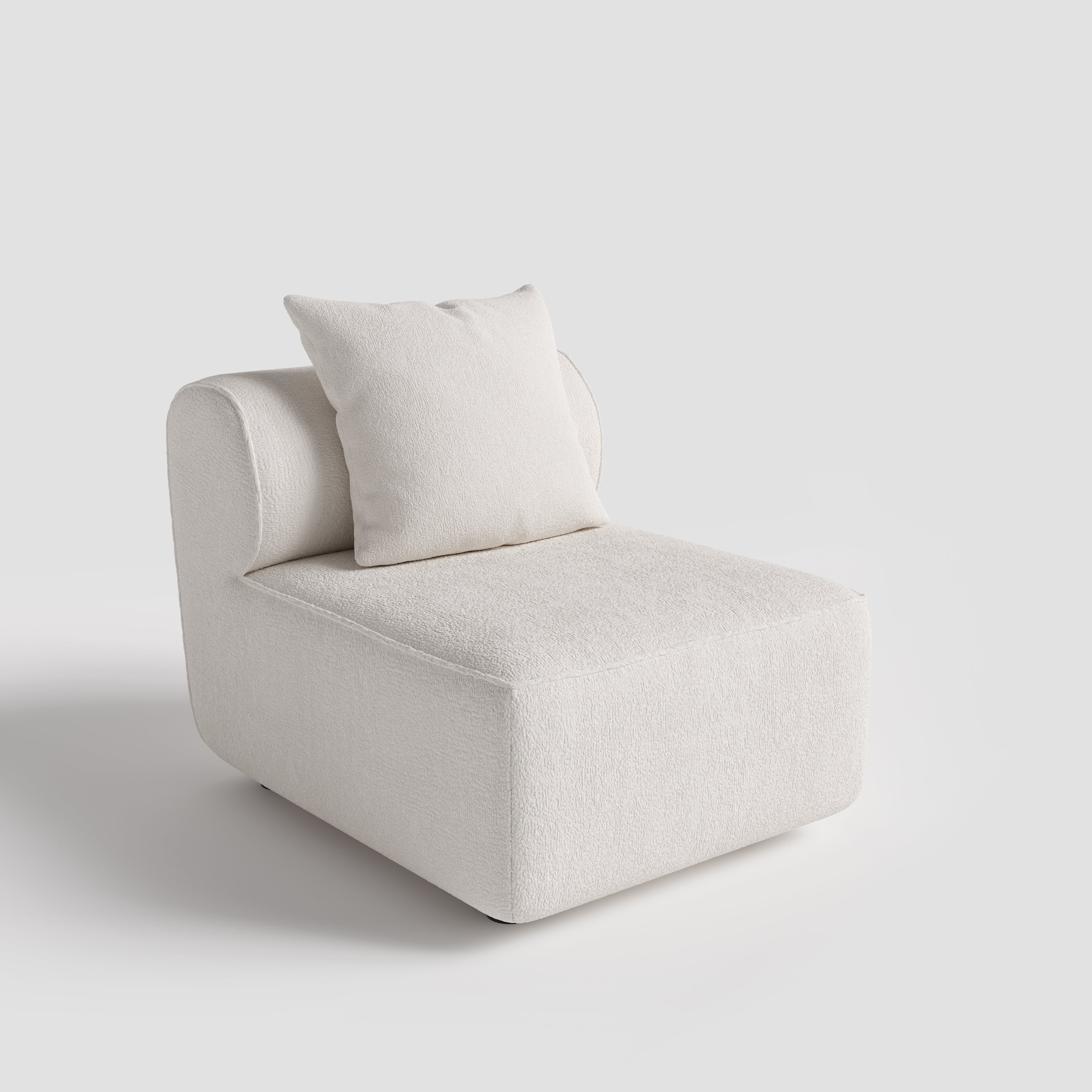 The Plump Modular Bouclé Sofa with Integrated Storage Cottonfy UK Block B2 