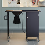 Complete Manicure Table Black 4 Trays & Lamp With Dust Collector