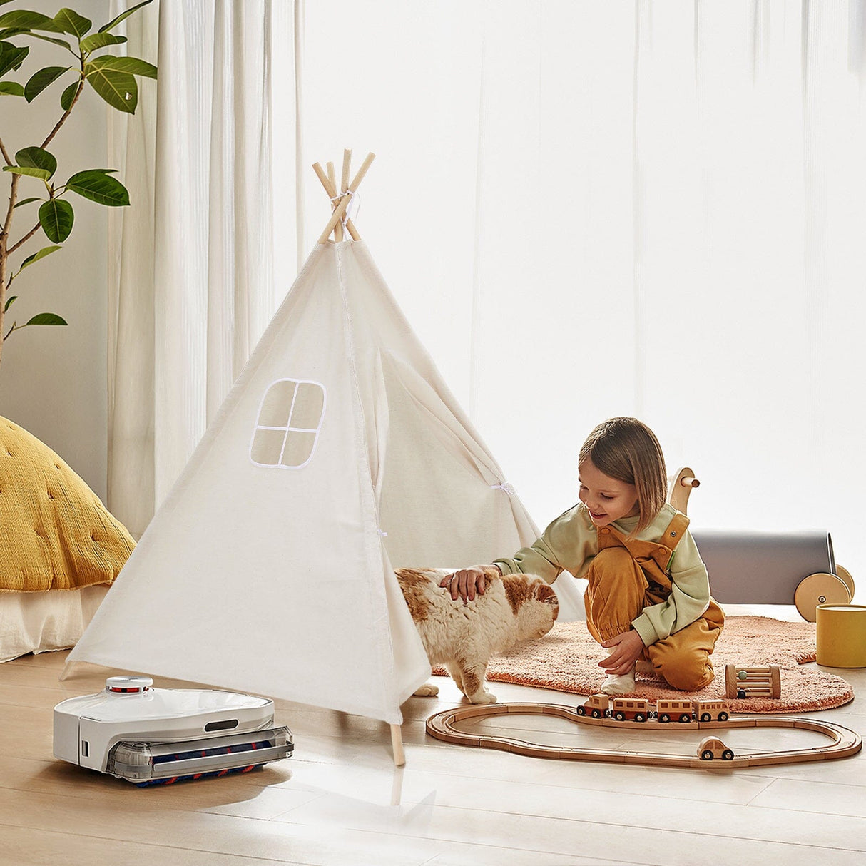 Children Indian Tent Teepee Kids Indoor Play House Living and Home 