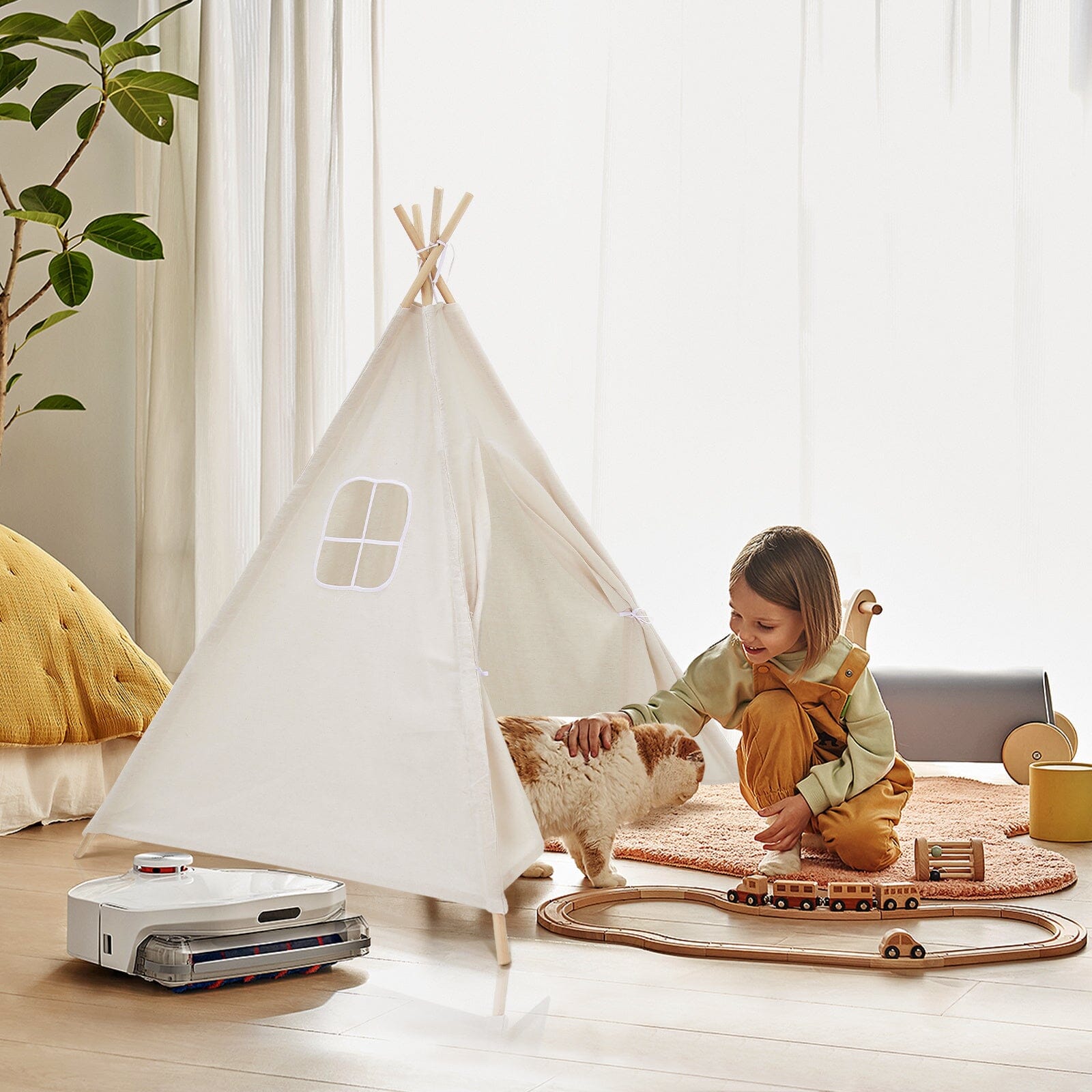 Children Indian Tent Teepee Kids Indoor Play House Living and Home 