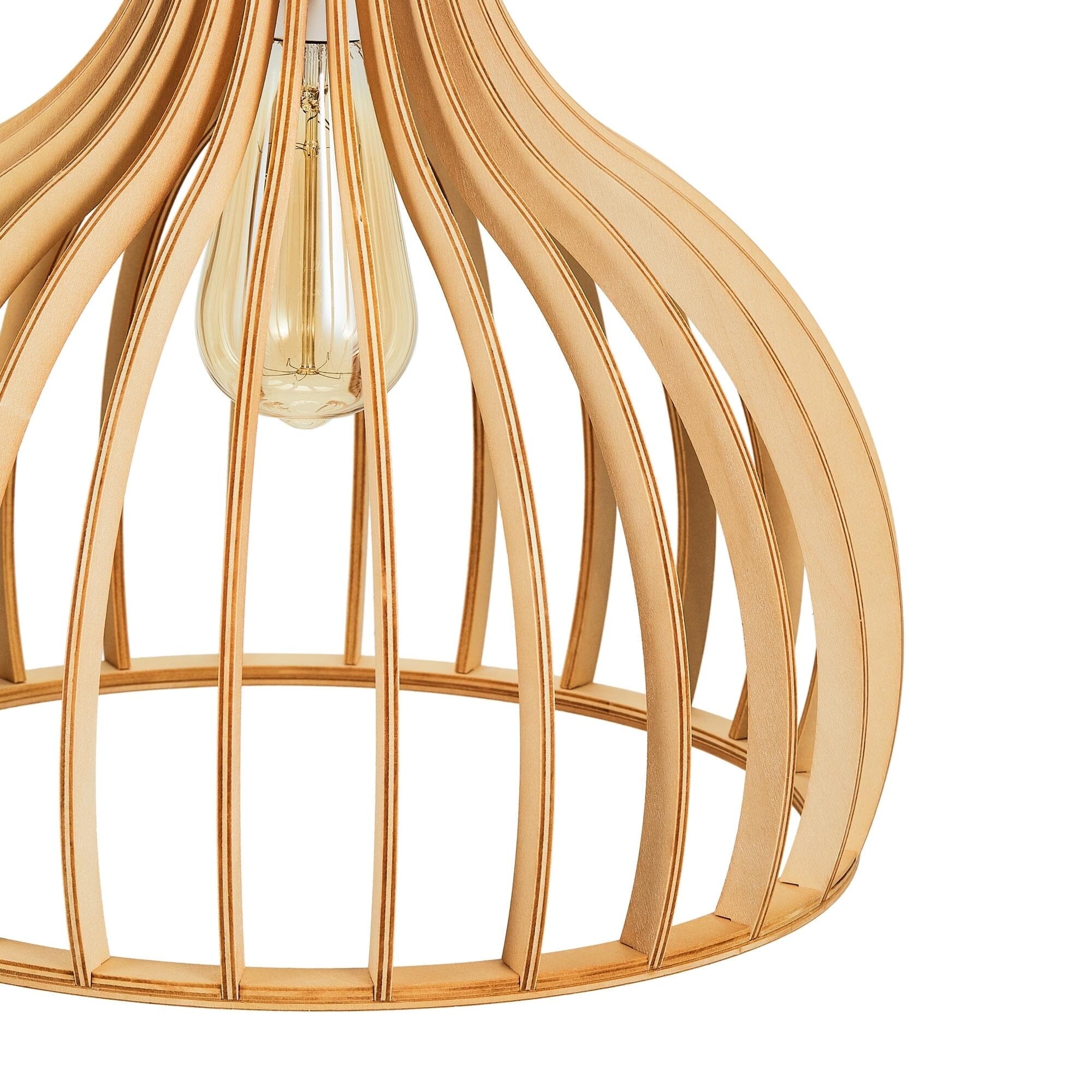 Lightsin Shadome-Nordic Wooden Cage Hanging Pendant Light Lightsin UK 