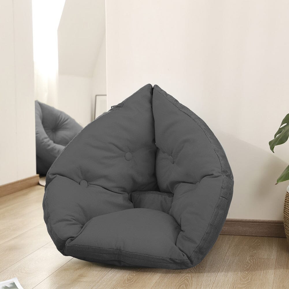 Hanging Chair Cushion – Full Grey Linen Cotton Seat Pad Lightsin UK 
