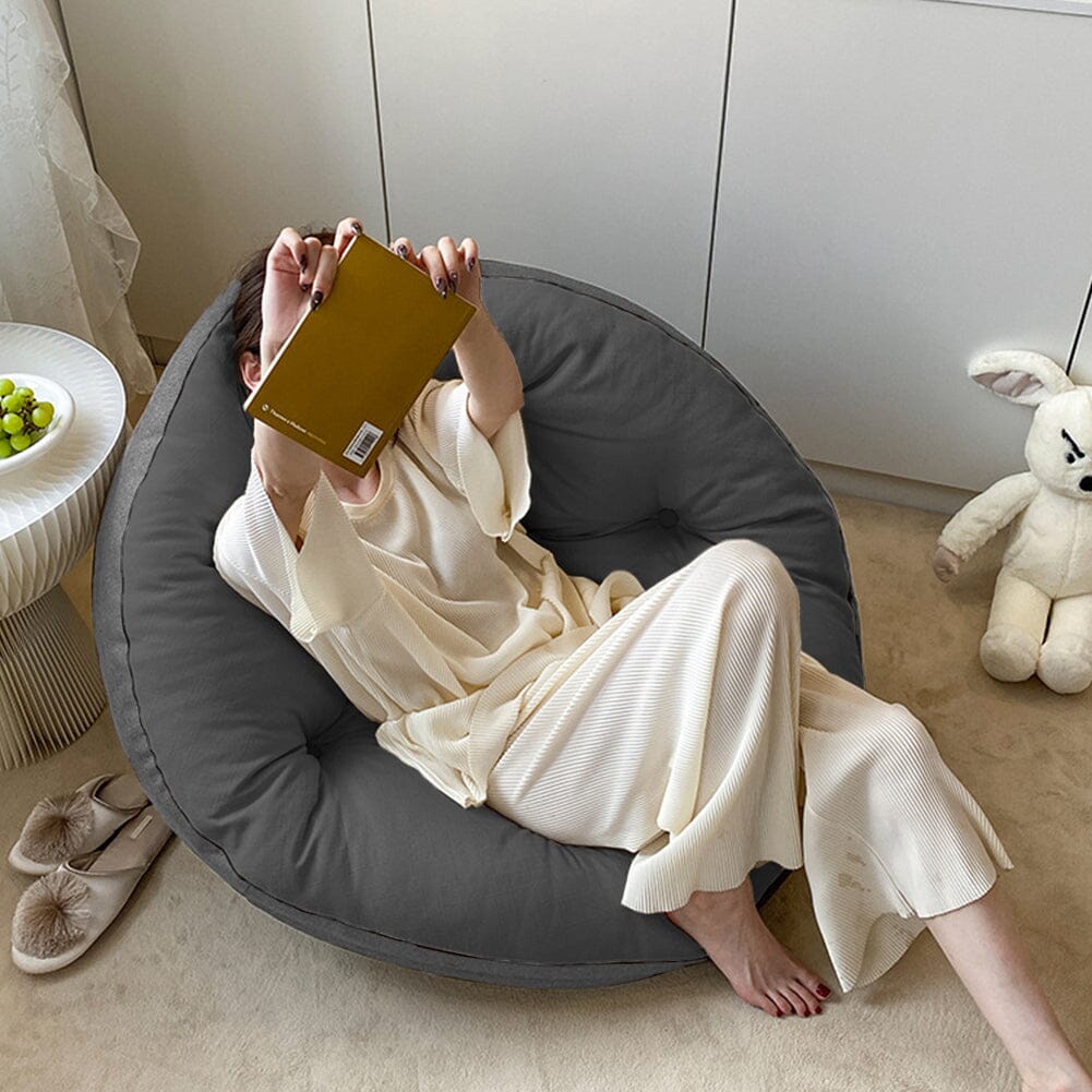 Hanging Chair Cushion – Full Grey Linen Cotton Seat Pad Lightsin UK 