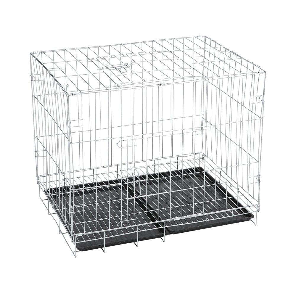 Wire Dog Crate with 2 Doors and Tray Living and Home 