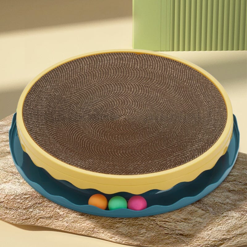 Circular Cat Scratching Board with Ball Toy Living and Home 