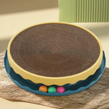 Circular Cat Scratching Board with Ball Toy Living and Home 