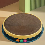 Circular Cat Scratching Board with Ball Toy Living and Home Blue 