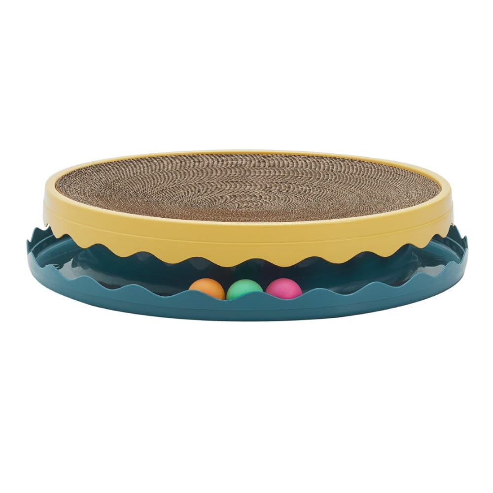 Circular Cat Scratching Board with Ball Toy Living and Home 