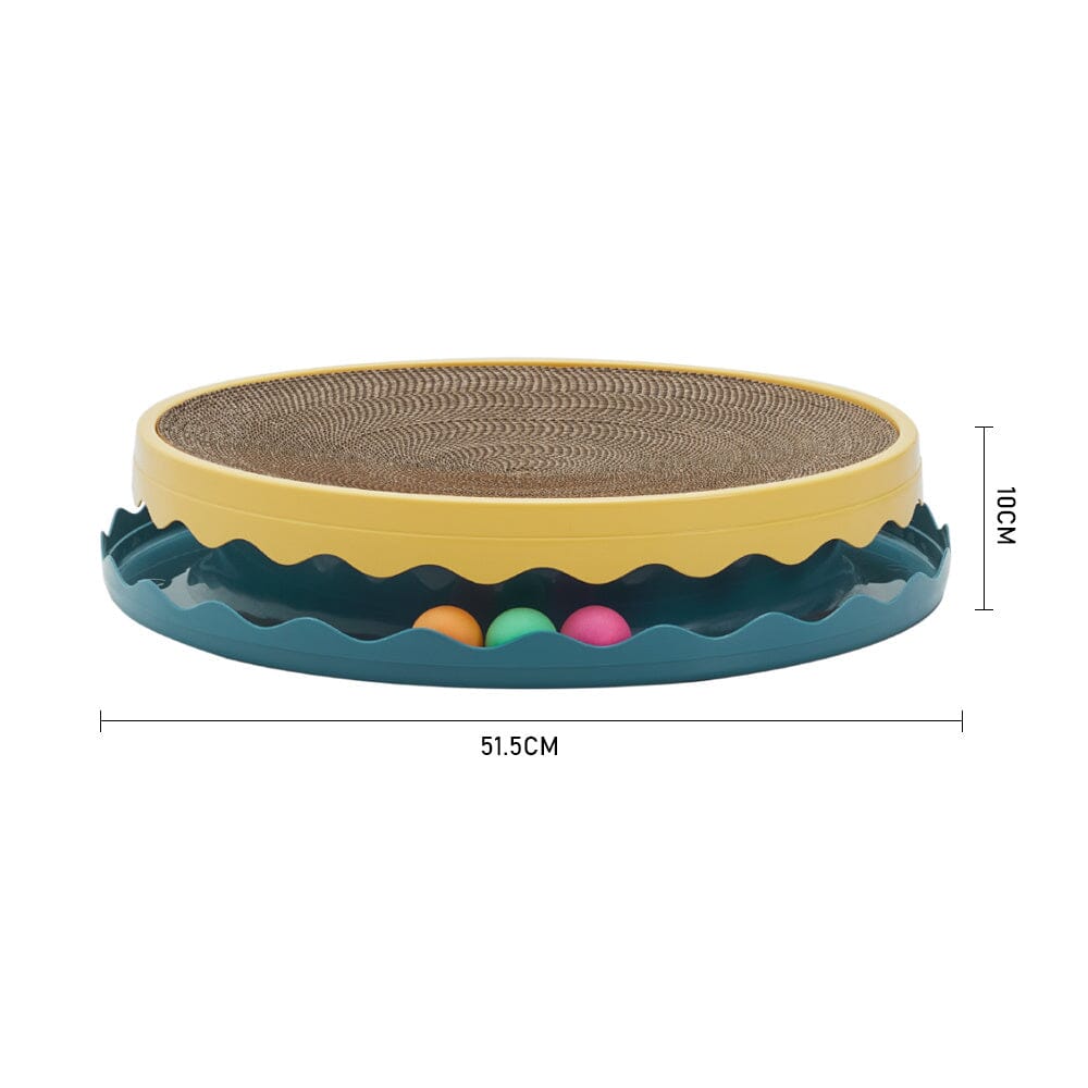 Circular Cat Scratching Board with Ball Toy Living and Home 