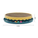 Circular Cat Scratching Board with Ball Toy Living and Home 
