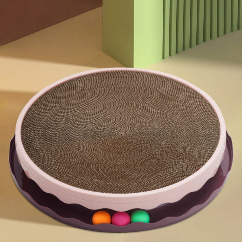 Circular Cat Scratching Board with Ball Toy Living and Home 