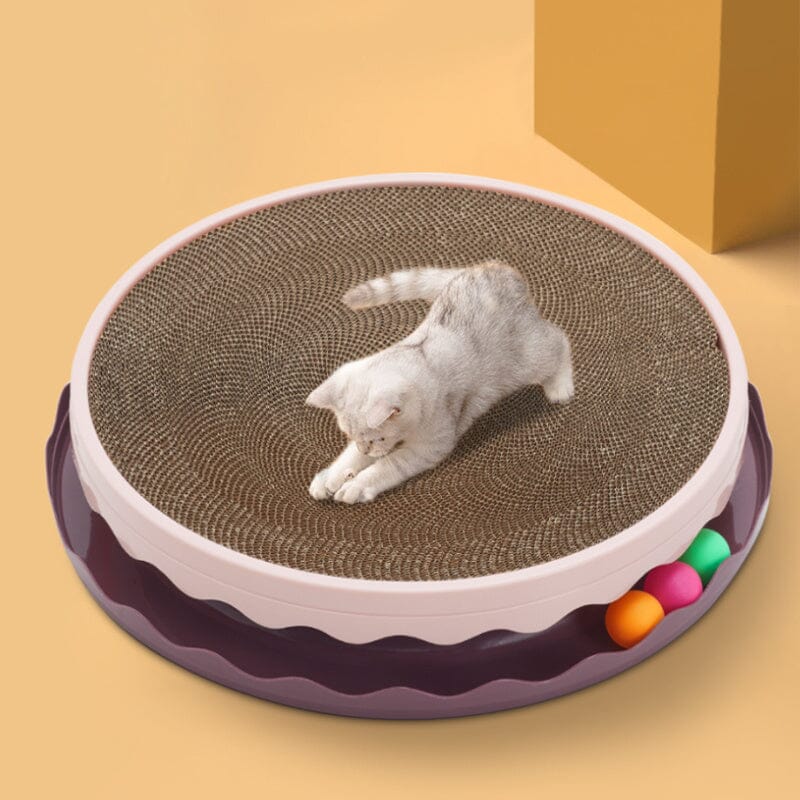Circular Cat Scratching Board with Ball Toy Living and Home 