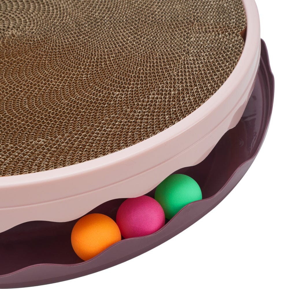 Circular Cat Scratching Board with Ball Toy Living and Home 