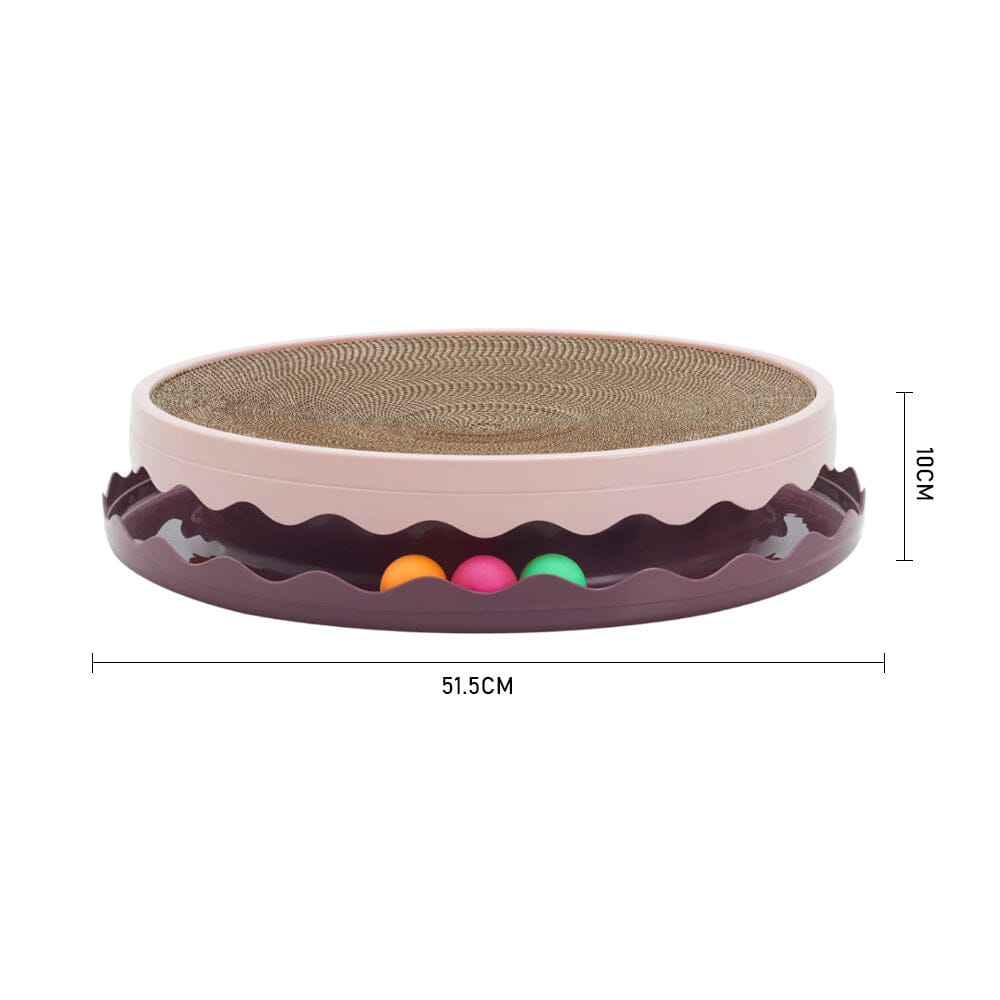 Circular Cat Scratching Board with Ball Toy Living and Home 