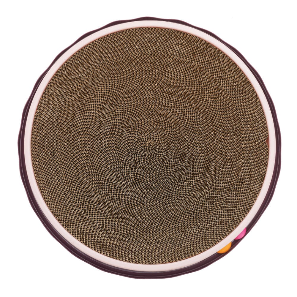 Circular Cat Scratching Board with Ball Toy Living and Home 