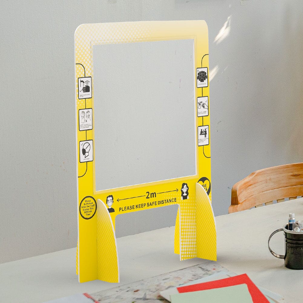 Protective Screen with Acrylic Window Living and Home Yellow 