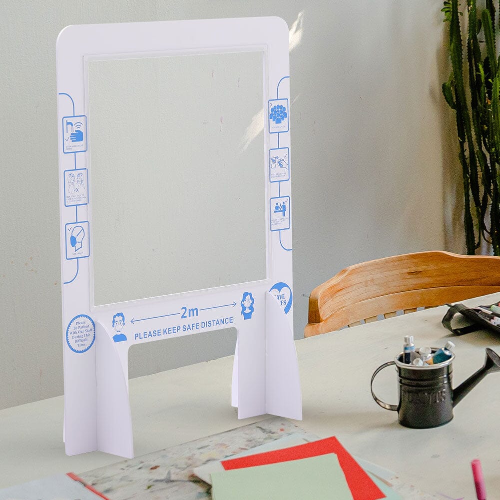 Protective Screen with Acrylic Window Living and Home White 