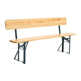 118cm Wide 2 Garden Benches Rustic Wooden Folding Table Set Garden Dining Sets Living and Home 