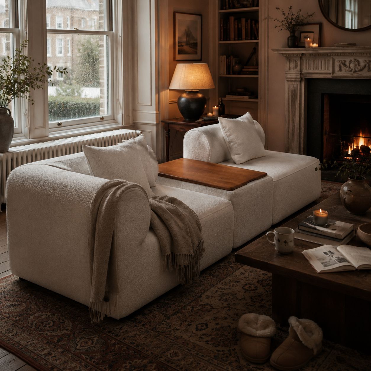 The Plump Modular Bouclé Sofa with Integrated Storage Cottonfy UK 