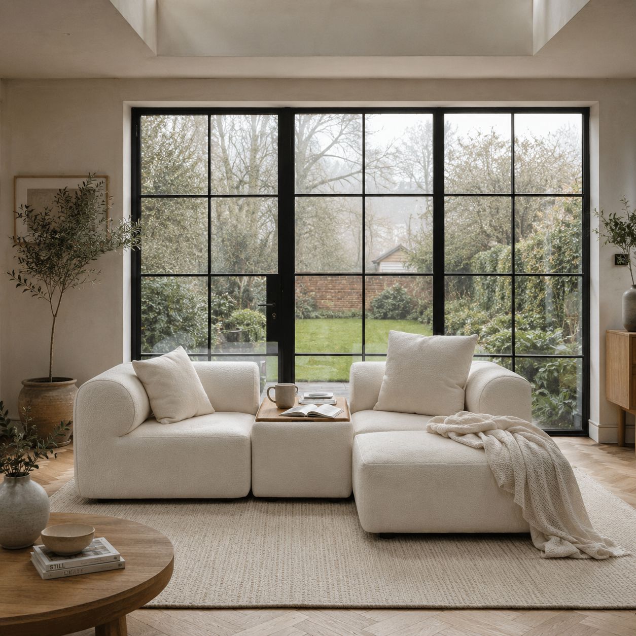 The Plump Modular Bouclé Sofa with Integrated Storage Cottonfy UK 