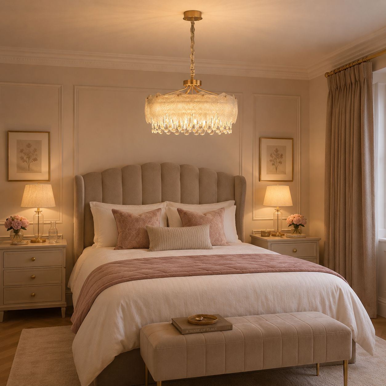 Lightsin Opulent Gold Chandelier Ceiling Light with Crystal Accents Lightsin UK 