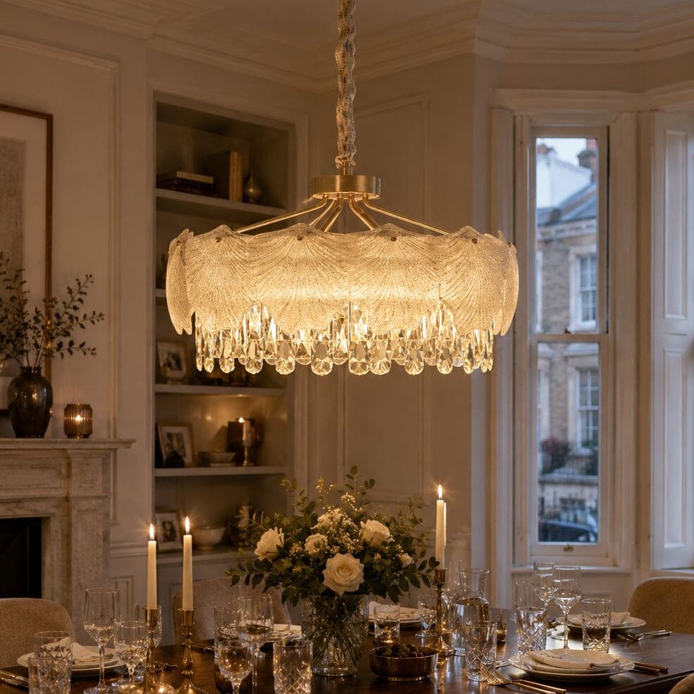 Lightsin Opulent Gold Chandelier Ceiling Light with Crystal Accents Lightsin UK 