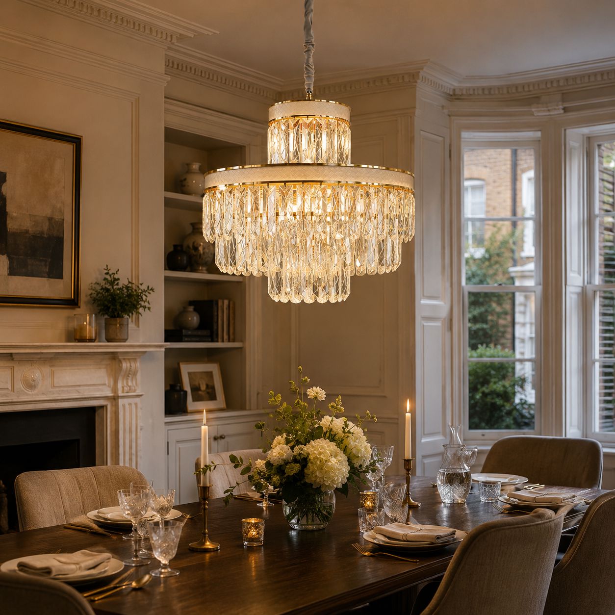Lightsin Luxury Hanging Lights for Living Room with Golden Crystal Radiance Lightsin UK 