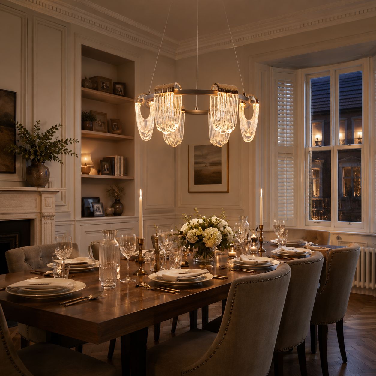 Lightsin Modern LED Pendant Ceiling Light with Cascading Gold Acrylic Curves Lightsin UK 