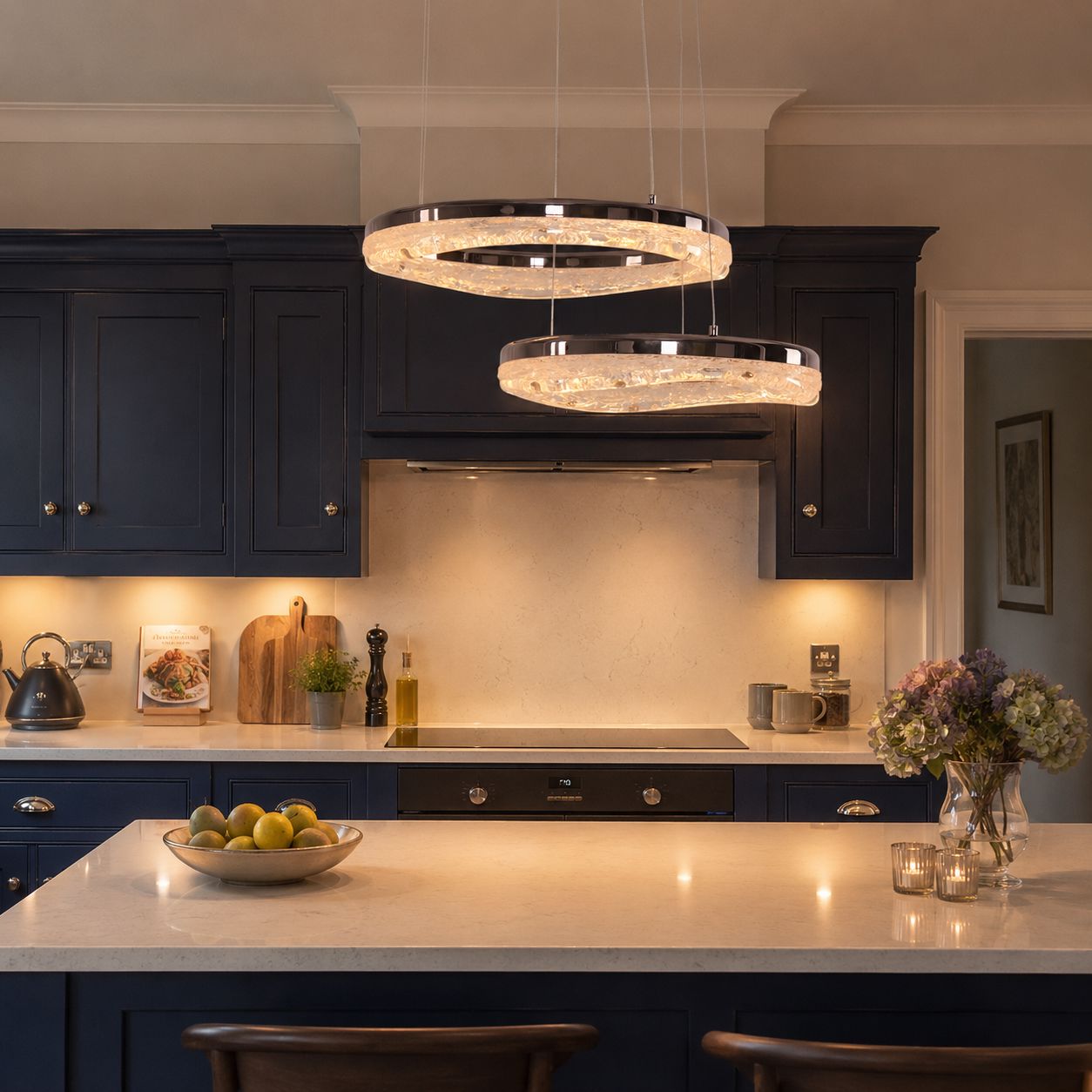 Lightsin Pearl Black Wave LED Chandelier in Aluminum Alloy Modern Ceiling Light Lightsin UK 