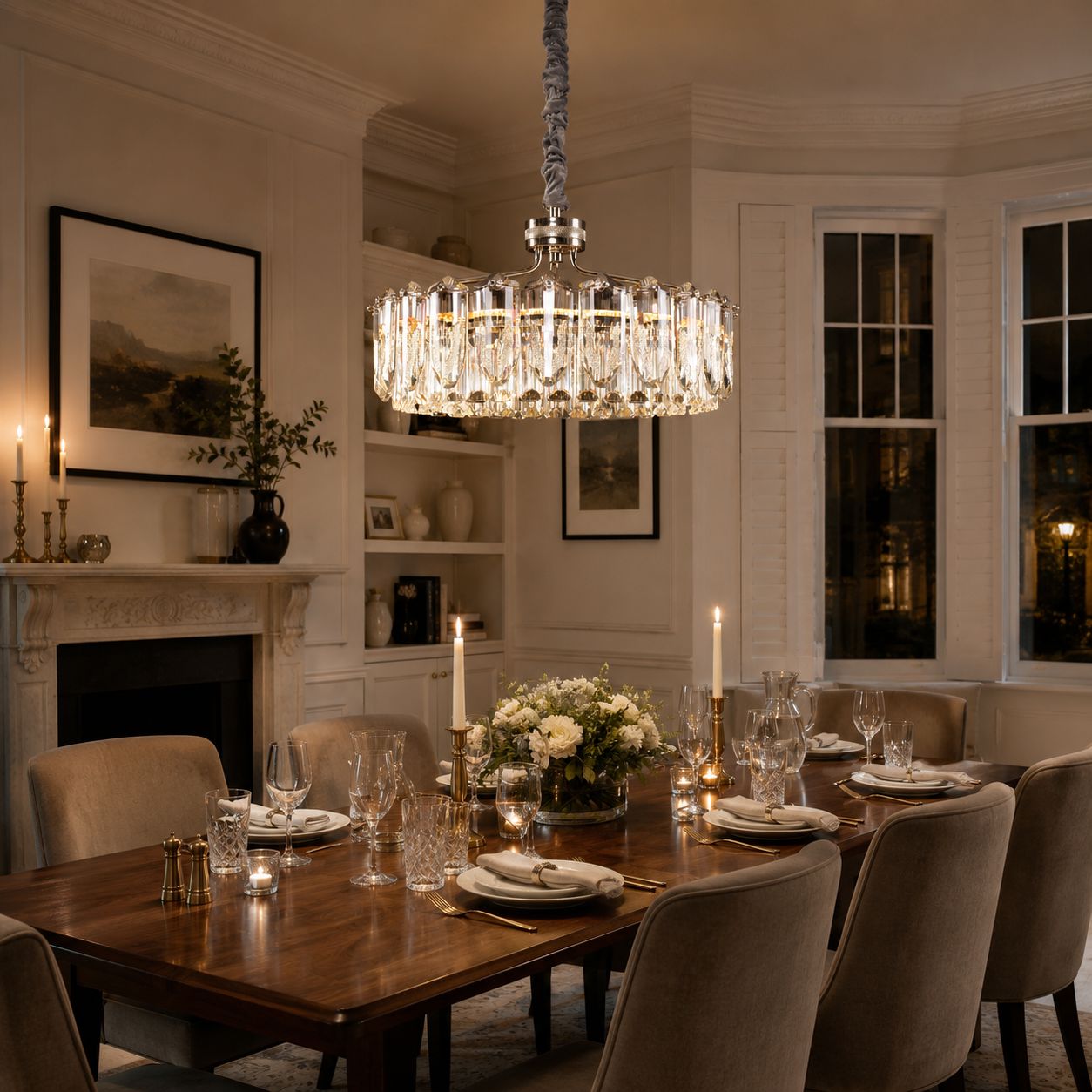 Lightsin Opulent Crystal Elegance Adjustable Pendant Light Lightsin UK 