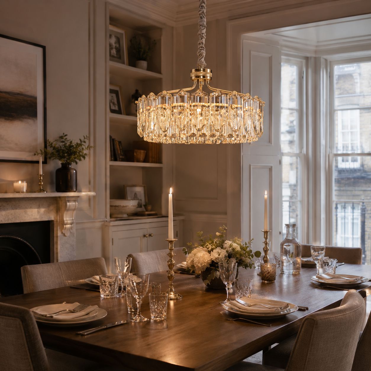 Lightsin Opulent Crystal Elegance Adjustable Pendant Light Lightsin UK 