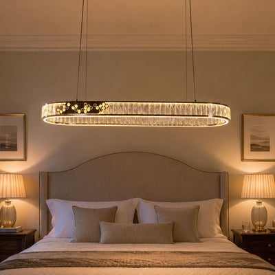 Lightsin Gold Crystal Ring LED Pendant Light Modern Chandelier Ceiling Lighting Lightsin UK 