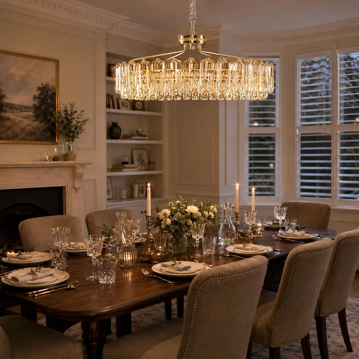 Lightsin Opulent Crystal Elegance Adjustable Pendant Light Lightsin UK 