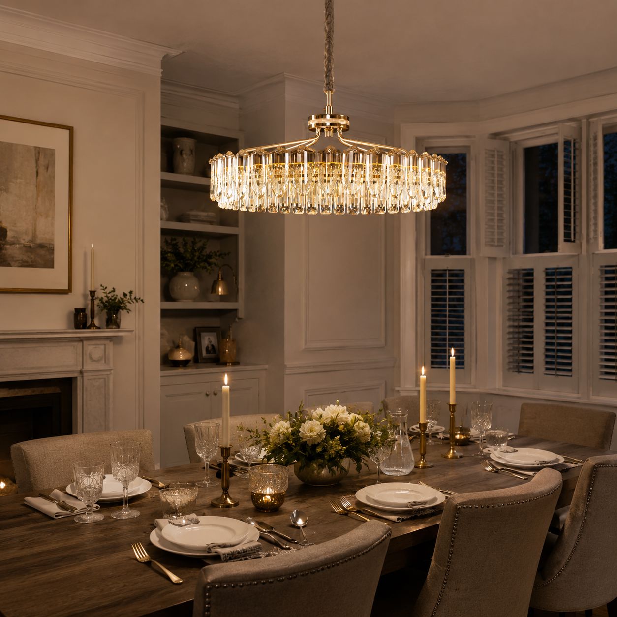 Lightsin Opulent Crystal Elegance Adjustable Pendant Light Lightsin UK 