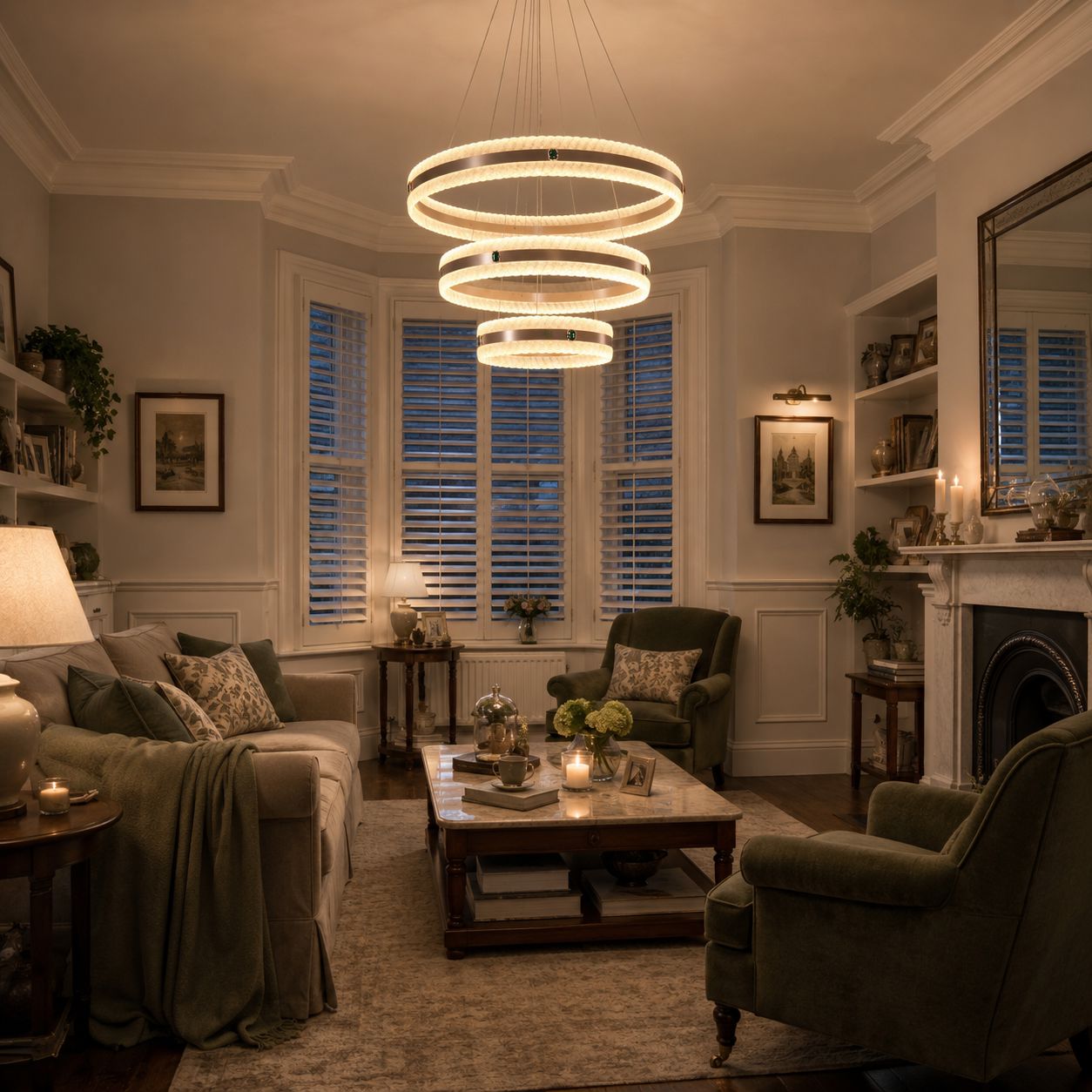 Lightsin Elegant Gold Interwoven Ring Pendant Light Lightsin UK 