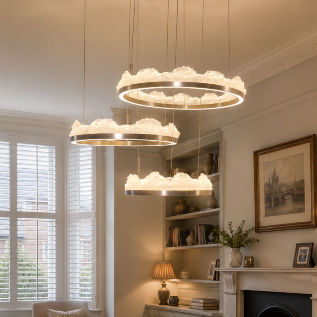 Lightsin High-End Nordic Aluminum Pendant Light with Dimmable Function Lightsin UK Triple Ring 