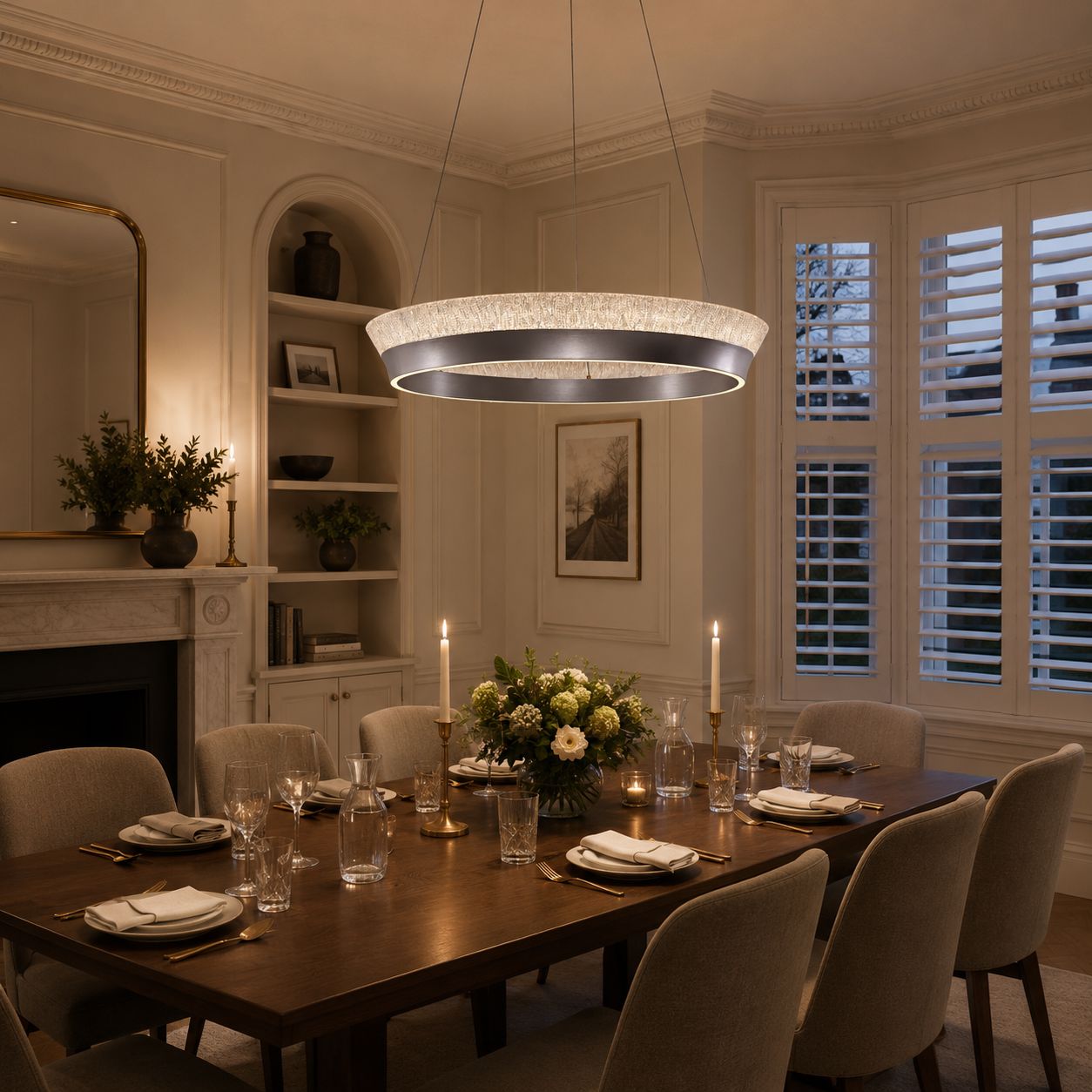 Lightsin Elegant Crystal Ring Chandelier Premium Pendant Light Lightsin UK 