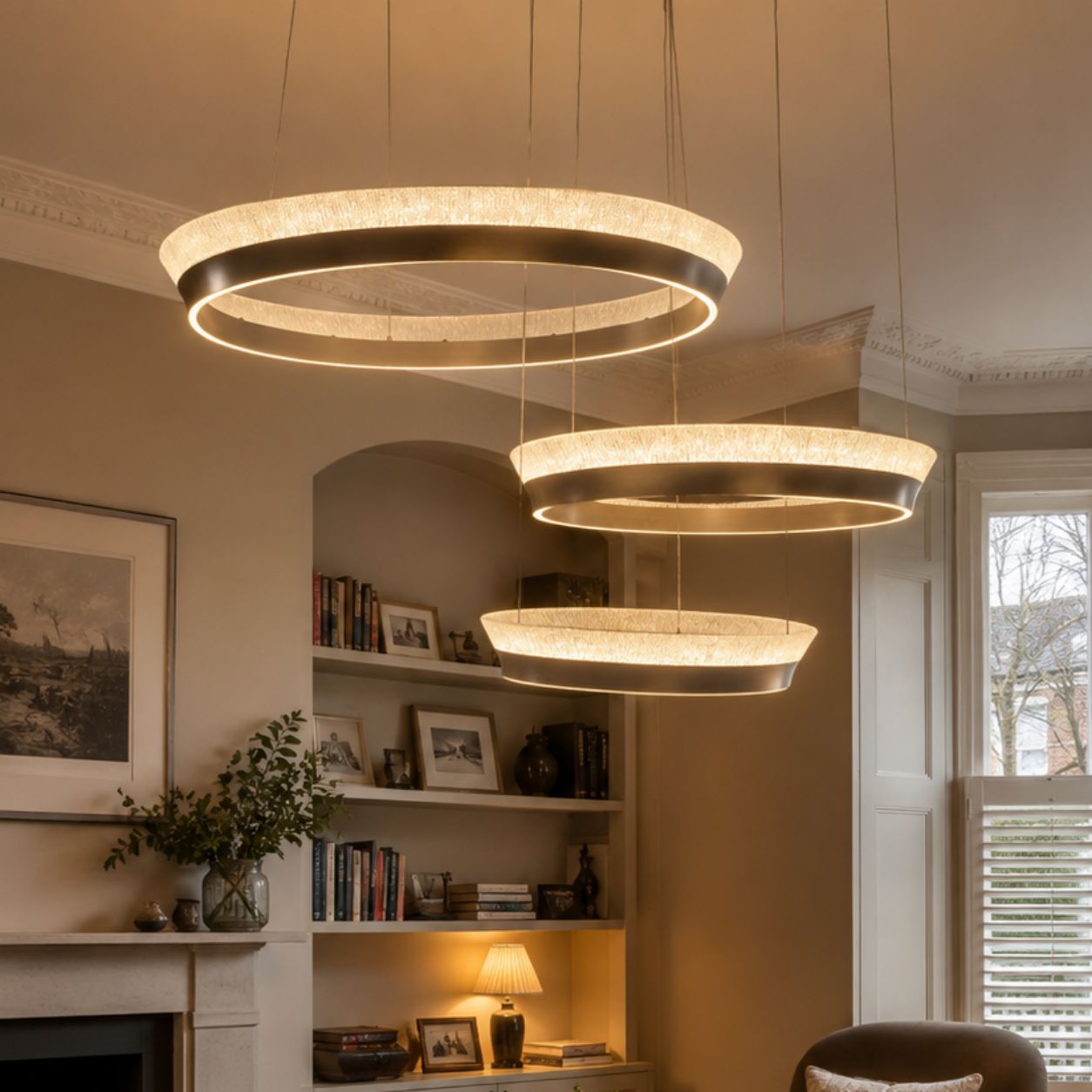 Lightsin Elegant Crystal Ring Chandelier Premium Pendant Light Lightsin UK 3-Circle 